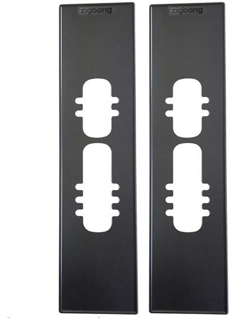 직방 푸시풀도어락용 고급형 보강판 2p 세트 블랙, SHS-ARP260, 1세트