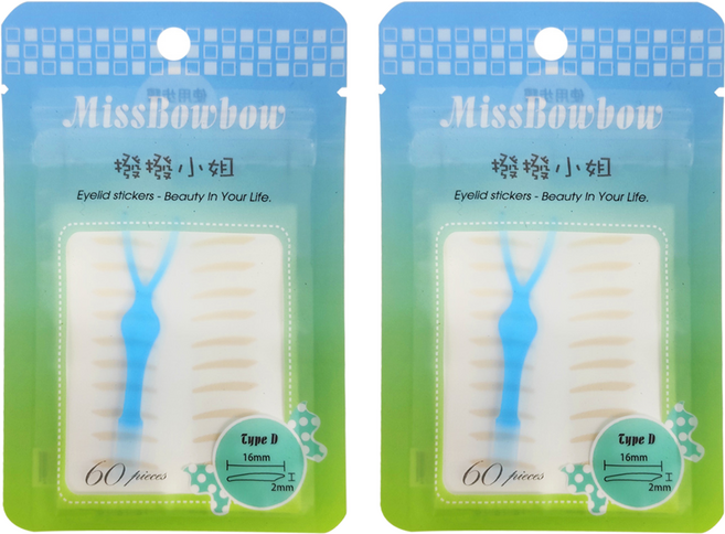 Miss Bowbow 撥撥小姐 3M微整形系列 雙眼皮貼, 藍綠款, 2包