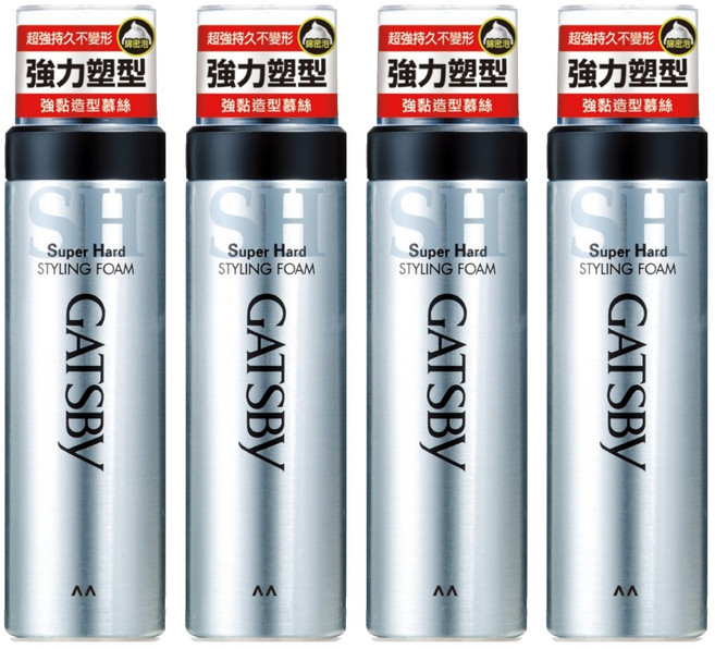 GATSBY 台灣公司貨 強黏造型慕絲, 185g, 4瓶