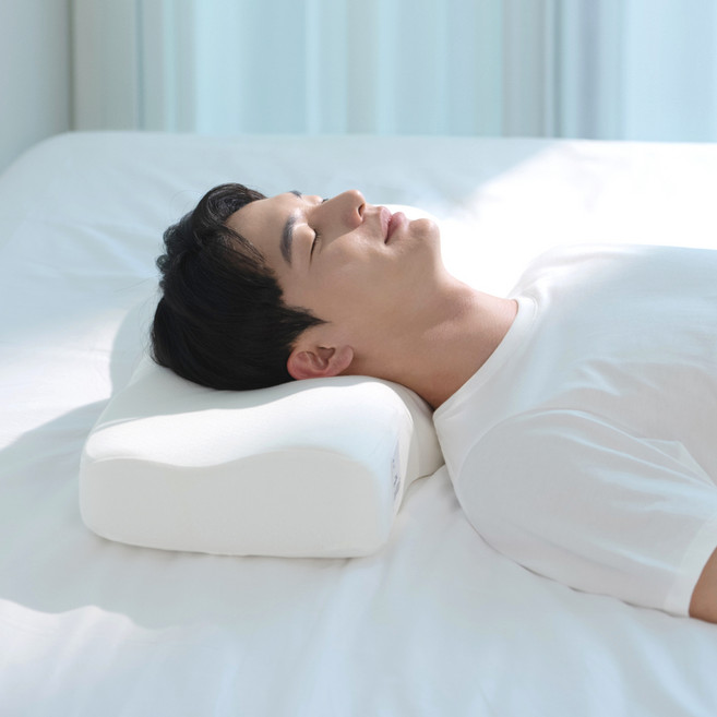 슬리필로우 초고밀도 메모리폼 기능성 경추베개, 화이트, 1개