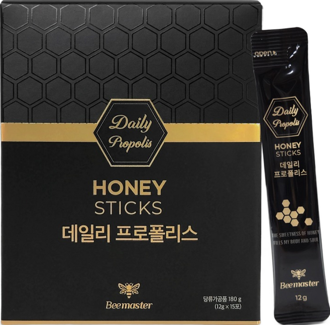 Beemaster 每日蜂膠蜜條 15入, 1個, 180g
