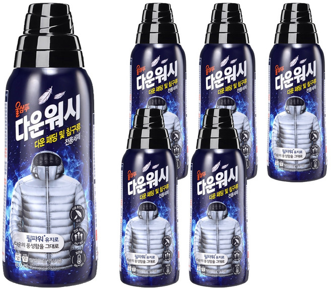 울샴푸 다운워시 본품, 800ml, 6개