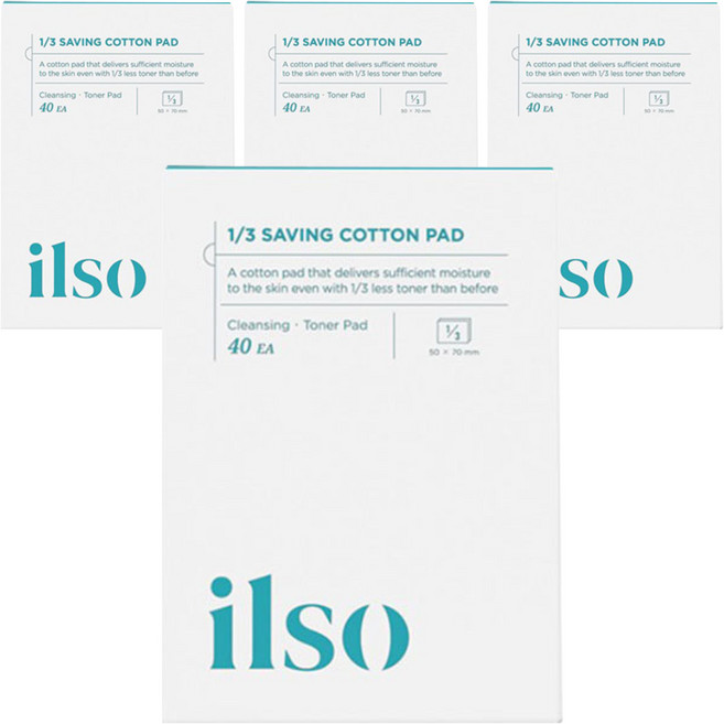 일소 1/3 세이빙 코튼 패드, 40개입, 4개