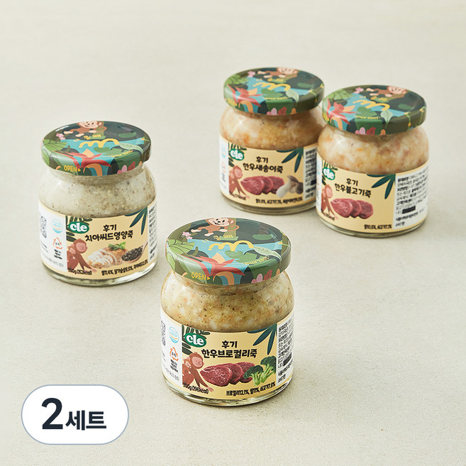 cle 후기 9~11개월 프로틴 이유식 200g x 4종 세트, 800g, 2세트
