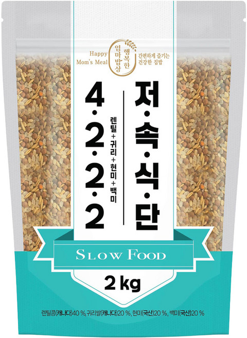 행복한엄마밥상 저속식단 4.2.2.2 잡곡, 2kg, 1개