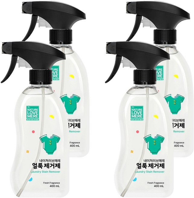 네이쳐러브메레 유아 세탁 얼룩 제거제, 4개, 400ml