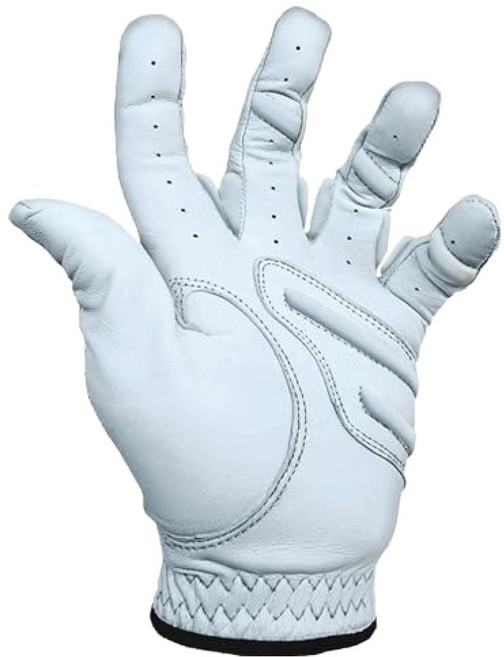 몽키그립 남성용 양피 파워패드 골프장갑 왼손용, 화이트, 1개