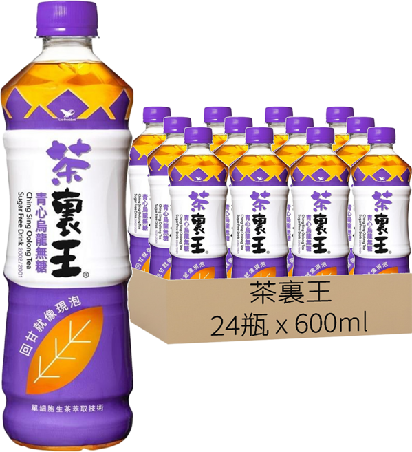 茶裏王 青心烏龍茶無糖, 600ml, 24瓶