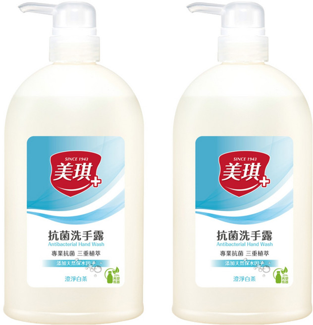 美琪 抗菌洗手露 澄淨白茶, 700ml, 2瓶