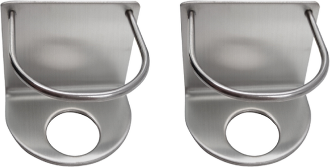 블랙조인 무타공 스텐 치약 거치대, 실버, 2개