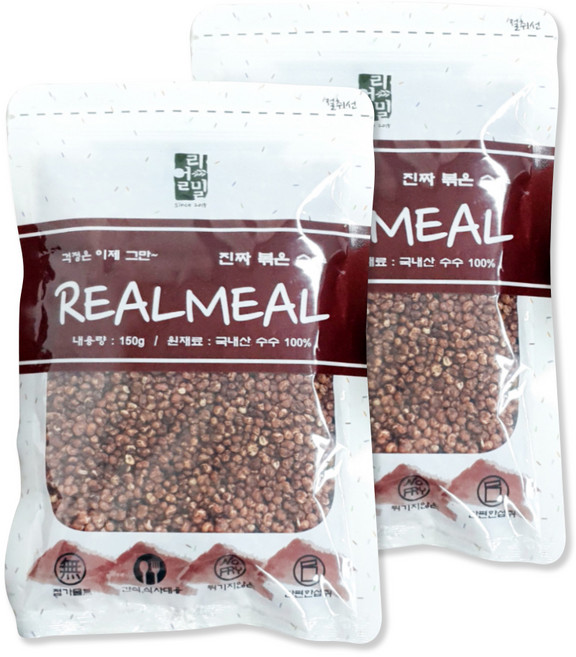 리얼밀 볶은 수수, 150g, 2개
