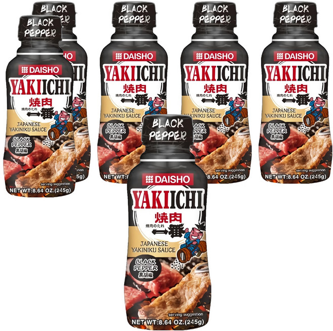 DAISHO 大逸昌 YAKIICHI 黑胡椒烤肉沾醬, 6個, 245g