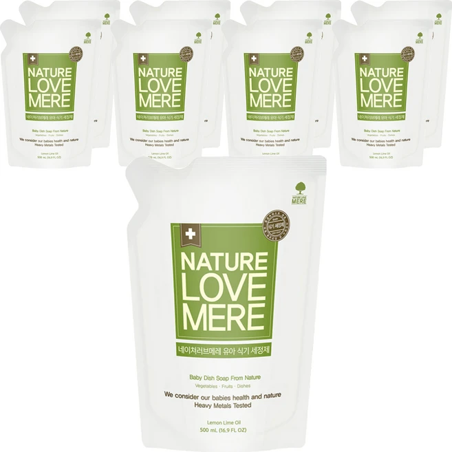 네이쳐러브메레 식기 세정제 유아세제, 500ml, 9개 - 쿠팡