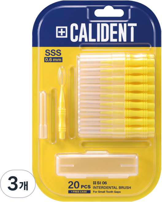 칼리덴트 치간칫솔 SSS, 0.6mm, 20개입, 3개