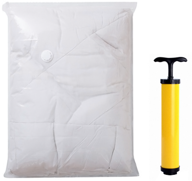 衣物棉被真空壓縮袋收納袋 附手動式泵浦 約60x40cm, 3個裝, 1組