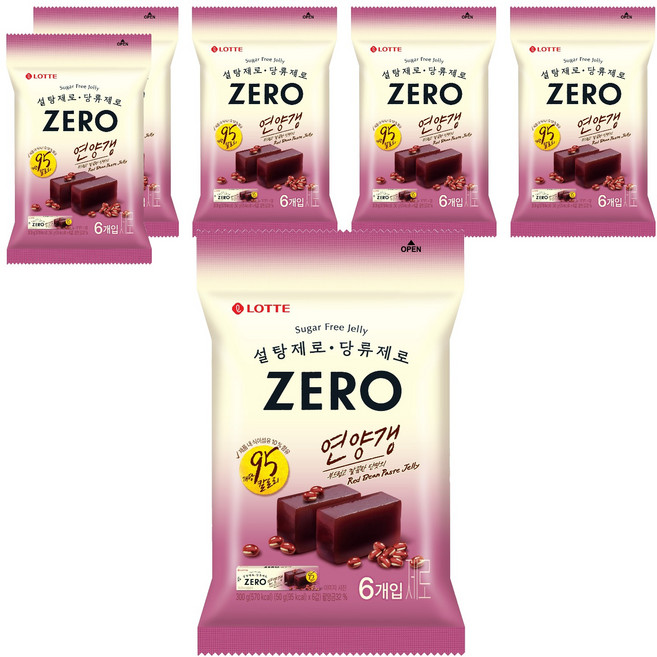 LOTTE 樂天 ZERO 軟羊羹 50g x 6入, 6個, 300g
