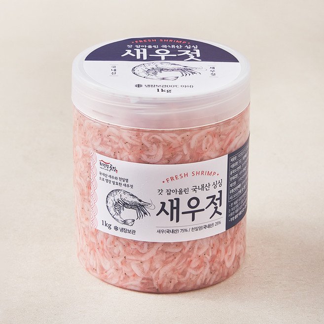 6위 - 외갓집곳간 갓 잡아올린 국내산 싱싱 새우젓, 1kg, 1개
