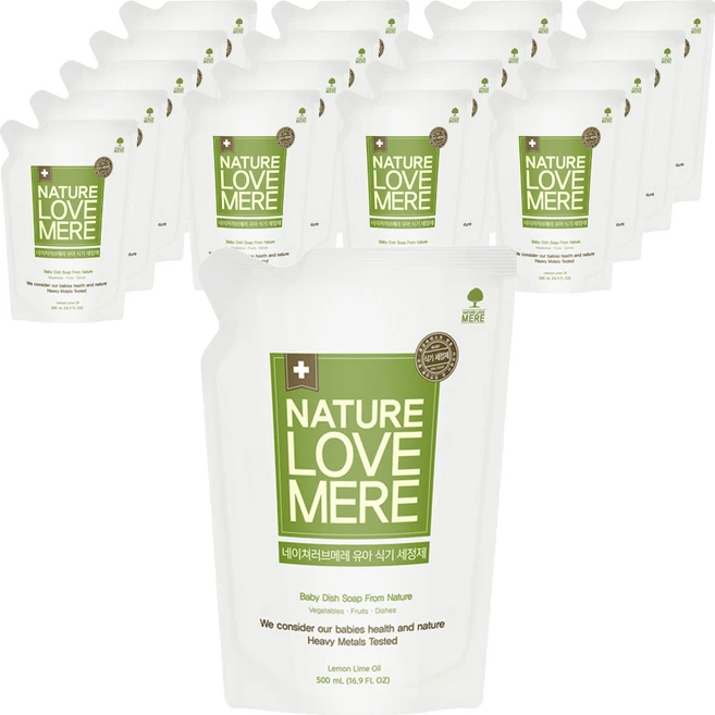 네이쳐러브메레 유아 식기 세정제, 500ml, 18개 - 쿠팡