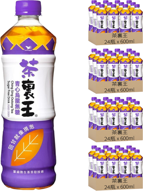 茶裏王 青心烏龍茶無糖, 600ml, 96瓶