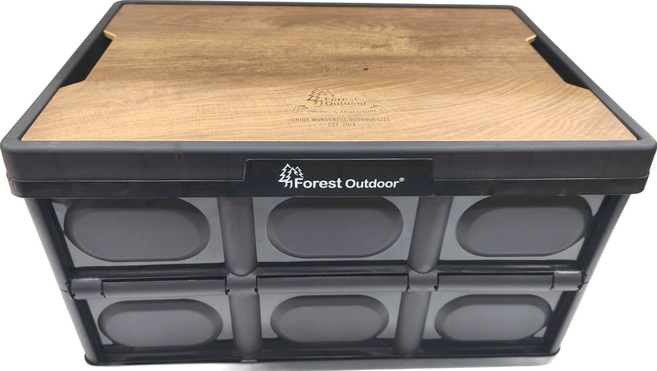 Forest Outdoor 群森戶外 魔術收納箱 + 一片式桌板 1.5g, 1層, 黑色