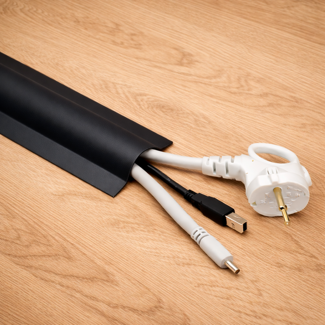 이고다 컷핏 잘라쓰는 테이프형 케이블 정리 전선 몰딩 3M, 블랙, 1개