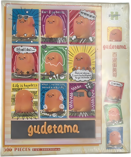 HUNDRED PICTURES 百耘圖 Gudetama 蛋黃哥 拼圖 300片 260x380mm, 百變蛋黃哥 多色, 1盒