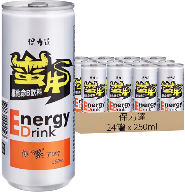 保力達 蠻牛slim can維他命B飲料, 250ml, 24罐