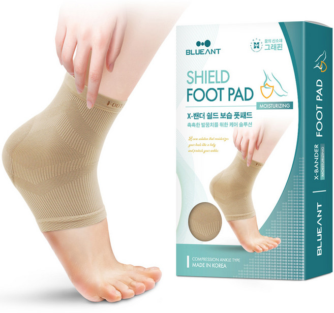 블루안트 보습 풋패드 스킨, 2개입, 1개