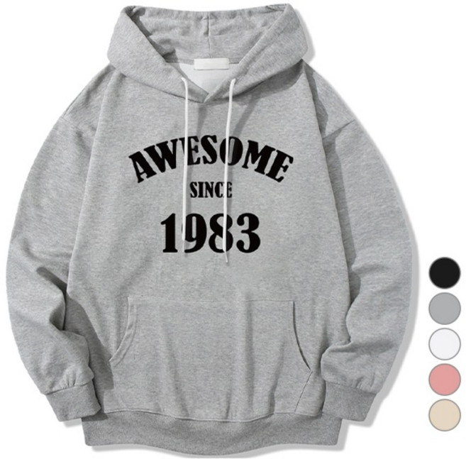 일루소 남녀공용 어썸 소프트 특양면 후드티