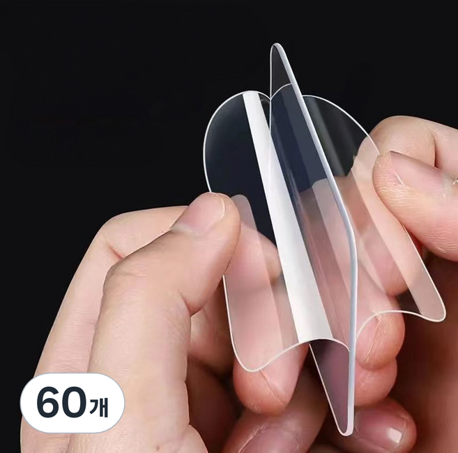 solve living 多用途超強力無痕奈米矽膠雙面膠帶 透明, 60個