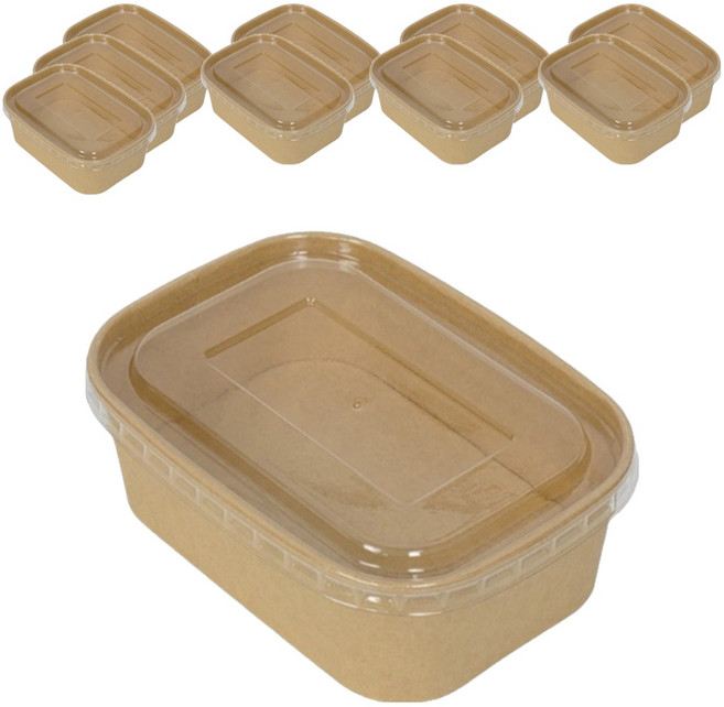 어반플레어 사각 도시락 용기 뚜껑 세트, 10개입, 1세트