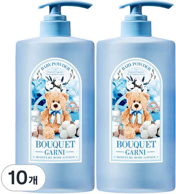 부케가르니 모이스처 바디로션 베이비파우더향, 1L, 10개