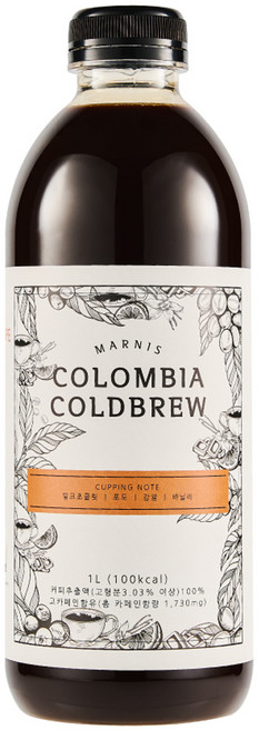 마르니스 콜롬비아 콜드브루 원액, 1L, 1개입, 1개