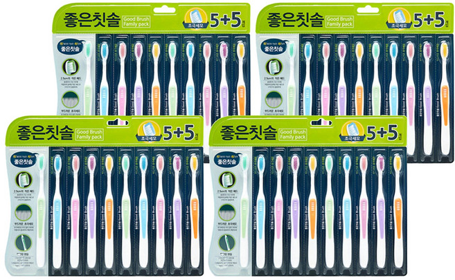 좋은칫솔 초극세모, 10개입, 4개