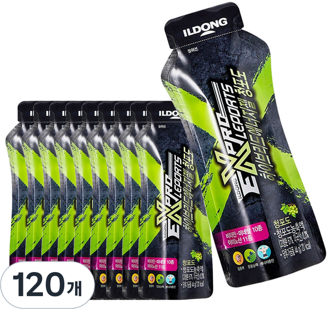 일동생활건강 하이브리드 에너지 파워젤 청포도, 44g, 120개