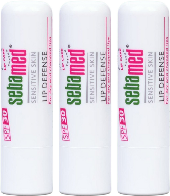 sebamed 施巴 潤澤護唇膏 SPF30 植物萃取 舒緩乾燥, 4.8g, 3支, SPF Scent (Neutral)