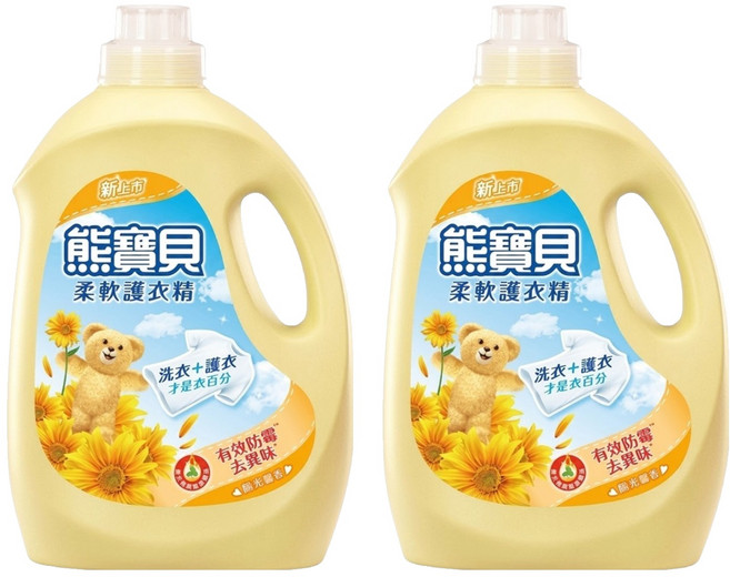 Snuggle 熊寶貝 衣物柔軟精 陽光馨香, 3.2L, 2桶