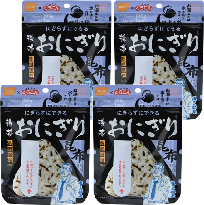 Onisi 尾西 沖泡即食昆布飯糰, 42g, 4個