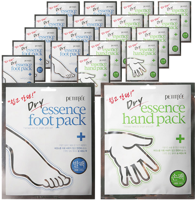 쁘띠페 드라이에센스 핸드 팩 5p + 풋 팩 5p, 2개