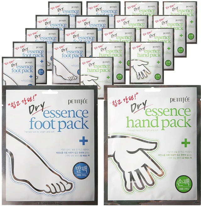 쁘띠페 드라이에센스 핸드 팩 5p + 풋 팩 5p, 2개 - 쿠팡