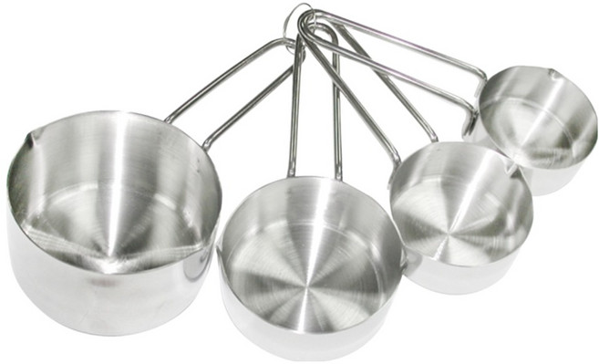 TRIARROW 三箭牌 不鏽鋼4PCS量杯, 銀色, 1個