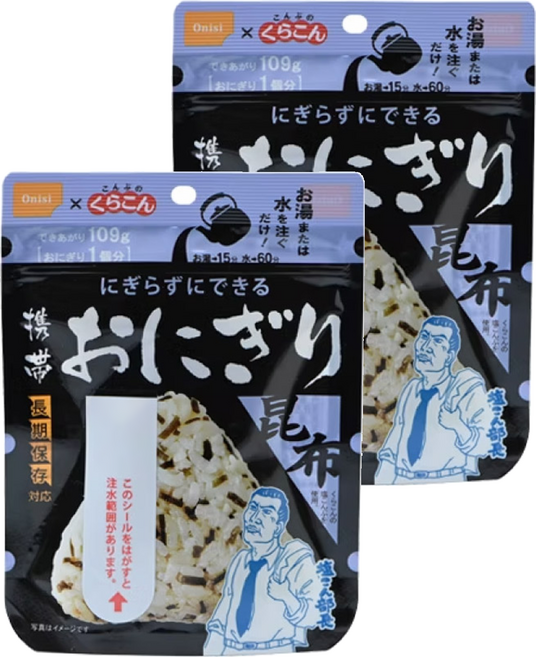 Onisi 尾西 沖泡即食昆布飯糰, 42g, 2個