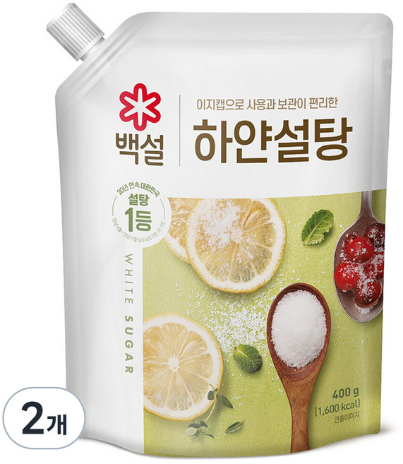 백설 하얀설탕, 400g, 2개