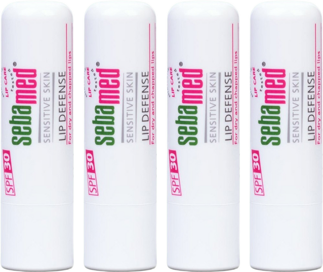 sebamed 施巴 潤澤護唇膏 SPF30 植物萃取 舒緩乾燥, 4.8g, 4支, SPF Scent (Neutral)