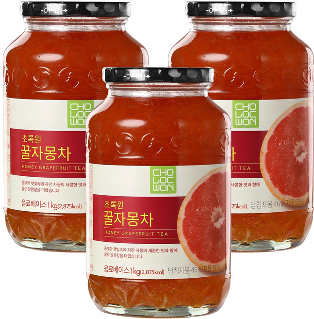 초록원 꿀자몽차, 1kg, 1개입, 3개
