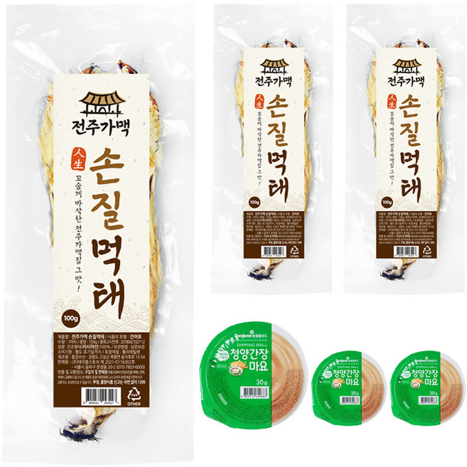 전주가맥 손질 먹태 100g + 청양간장마요 30g 세트, 130g, 3세트