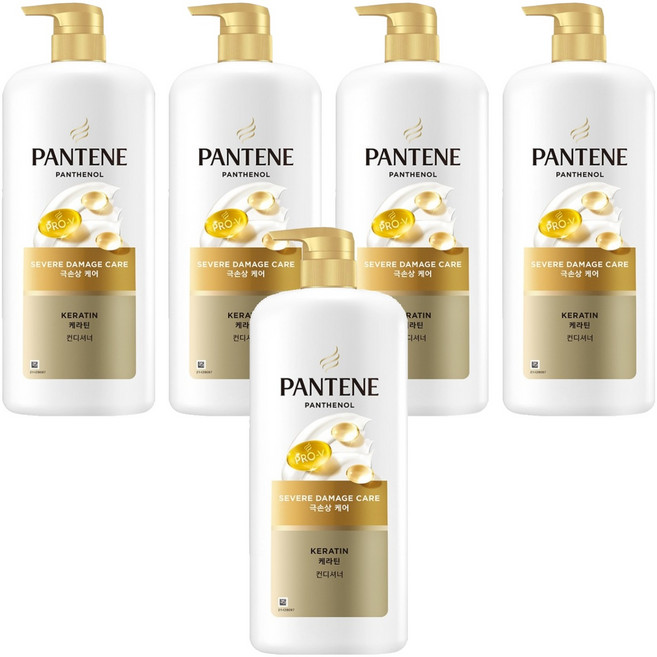 PANTENE 潘婷 極度受損修護潤髮乳 大容量, 1.2L, 5個