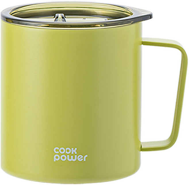 cook power 鍋寶 316不鏽鋼保溫辦公杯, 綠色, 450ml, 1個