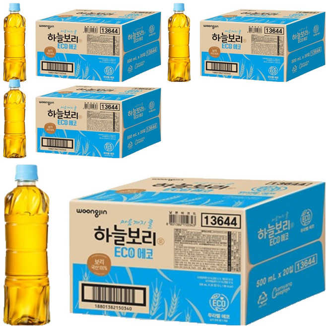 하늘보리 에코 무라벨, 500ml, 80개