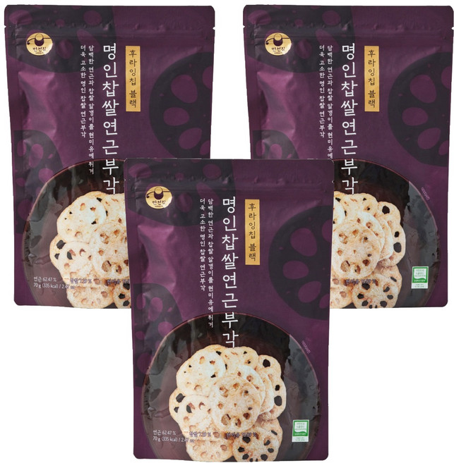 만전김 명인 찹쌀 연근부각, 70g, 3개